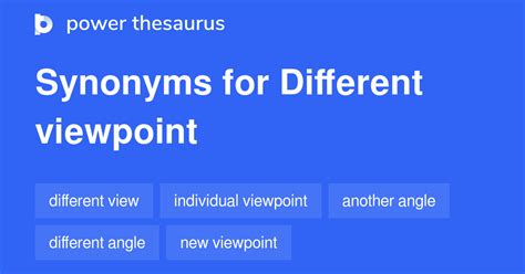 another word for viewpoint|different viewpoint synonym.